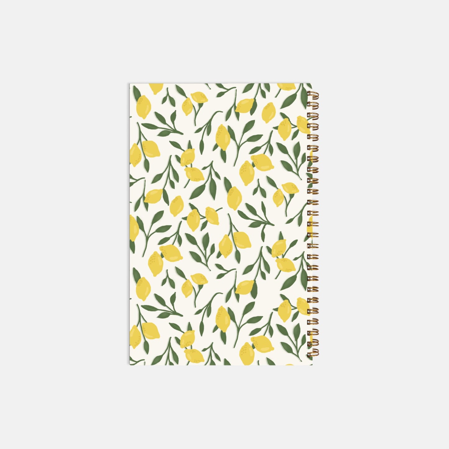 lemon planner hardcover spiral 5.5 x 8.5