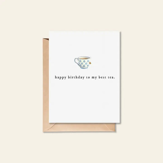 happy birthday to my best tea birthday card