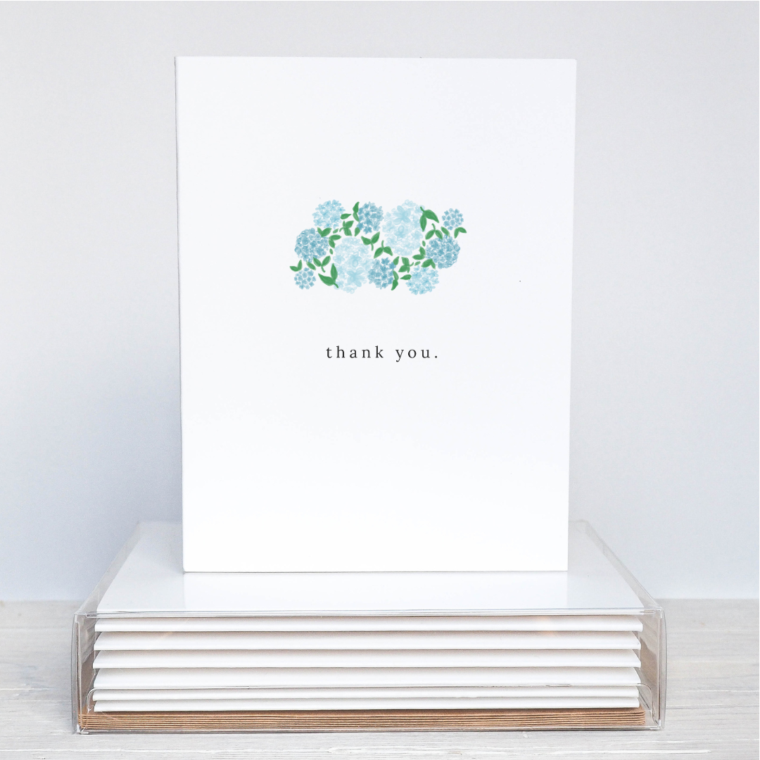 hydrangea collection thank you cards: boxed set of 10